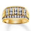 Thumbnail Image 1 of Men's Diamond Band 1-1/2 ct tw Round-cut 14K Yellow Gold