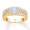 Thumbnail Image 1 of Now + Forever Men's Diamond Band 1/6 ct tw Round-cut 10K Two-Tone Gold