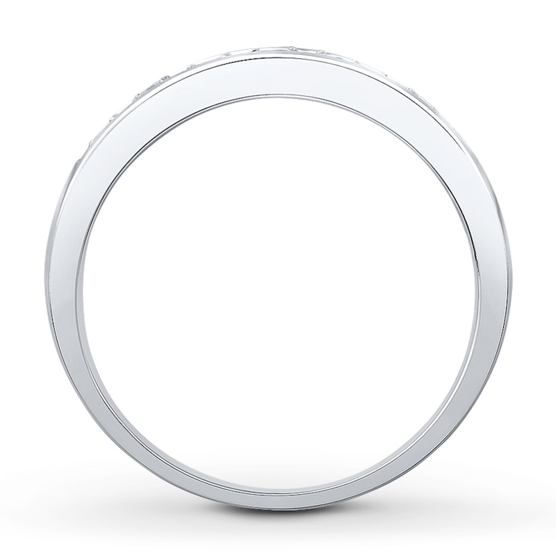 Main Image 2 of Now + Forever Men's Wedding Band 1/4 ct tw Diamonds 10K White Gold