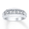 Thumbnail Image 0 of Men's Wedding Ring 1/5 ct tw Diamonds 10K White Gold