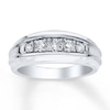 Thumbnail Image 1 of Now + Forever Men's Wedding Ring 1/5 ct tw Diamonds 10K White Gold