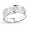 Thumbnail Image 0 of Men's Diamond Band 1/3 ct tw Round-cut 10K White Gold