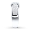 Thumbnail Image 2 of Men's Diamond Band 1/3 ct tw Round-cut 10K White Gold