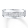 Thumbnail Image 3 of Men's Diamond Band 1/3 ct tw Round-cut 10K White Gold