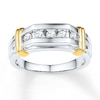 Thumbnail Image 1 of Now + Forever Men's Wedding Band 3/8 ct tw Diamonds 10K Two-Tone Gold