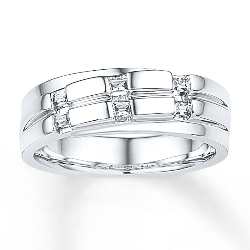 Main Image 1 of Now + Forever Men's Diamond Ring 1/3 carat tw 10K White Gold