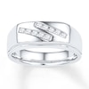 Thumbnail Image 1 of Men's Diamond Ring 1/4 carat tw 10K White Gold