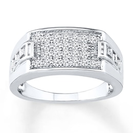 Now + Forever Men's Diamond Ring 1/3 carat tw 10K White Gold