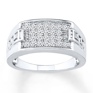 Men's Diamond Ring 1/3 carat tw 10K White Gold | Kay