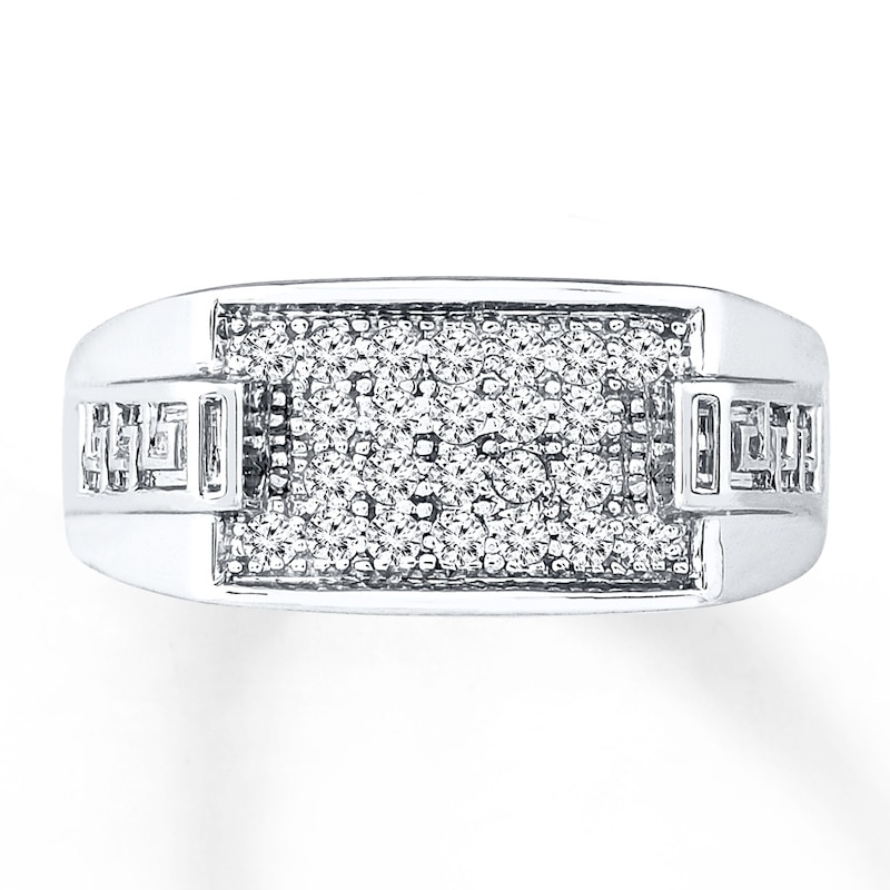 Main Image 2 of Now + Forever Men's Diamond Ring 1/3 carat tw 10K White Gold