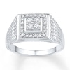 Thumbnail Image 0 of Men's Diamond Ring 1/4 carat tw 10K White Gold