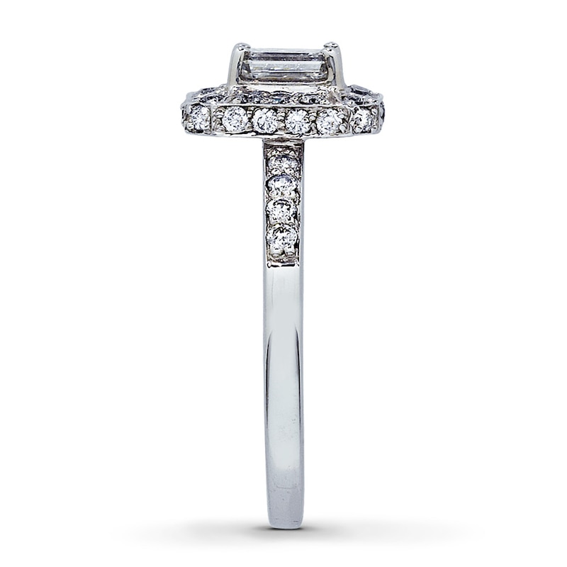 Diamond Engagement Ring 1 ct tw Emerald-cut 14K White Gold