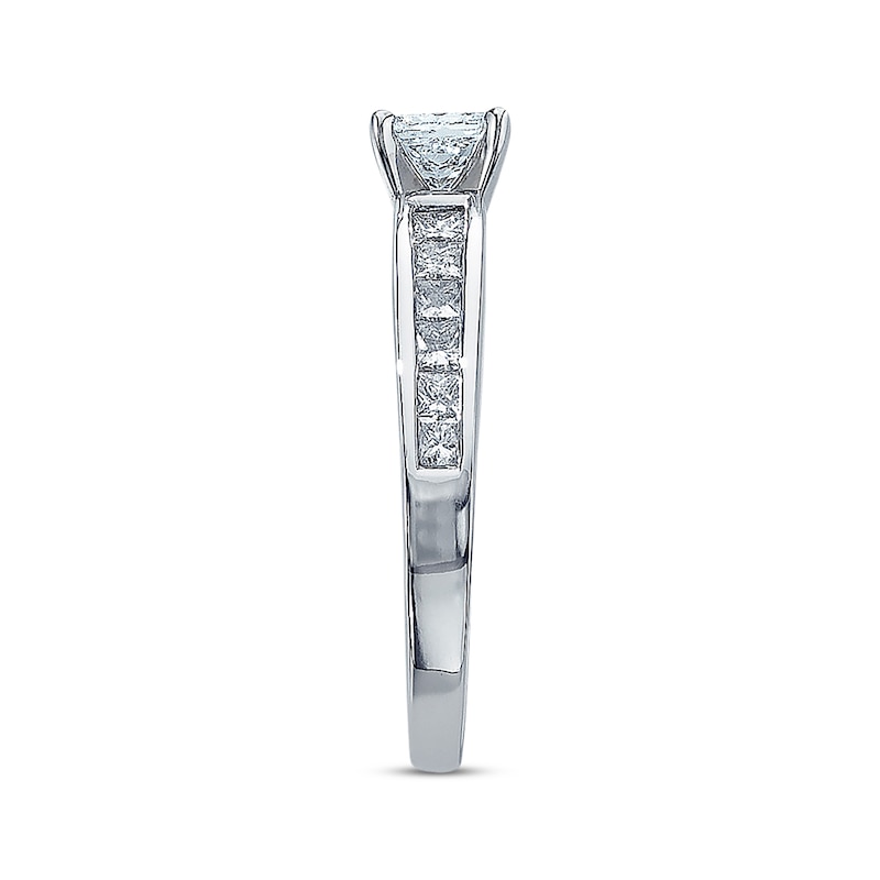 Diamond Engagement Ring 1-1/4 ct tw Princess-cut 14K White Gold