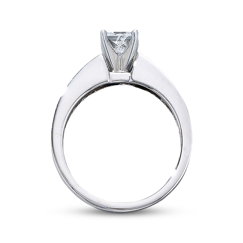Diamond Engagement Ring 1-1/4 ct tw Princess-cut 14K White Gold