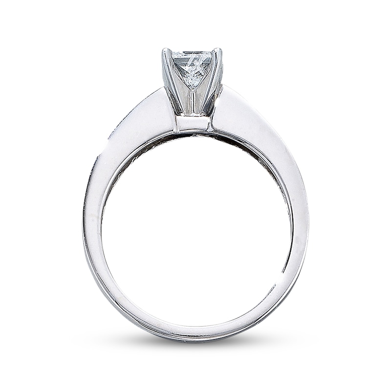 Diamond Engagement Ring 1-1/4 ct tw Princess-cut 14K White Gold