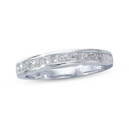 Diamond Wedding Band 3/4 ct tw Princess-cut 14K White Gold