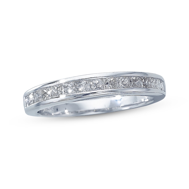 Main Image 1 of Diamond Wedding Band 3/4 ct tw Princess-cut 14K White Gold