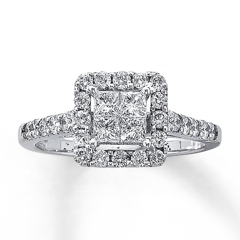 Main Image 1 of Diamond Engagement Ring 1 ct tw Diamonds 14K White Gold