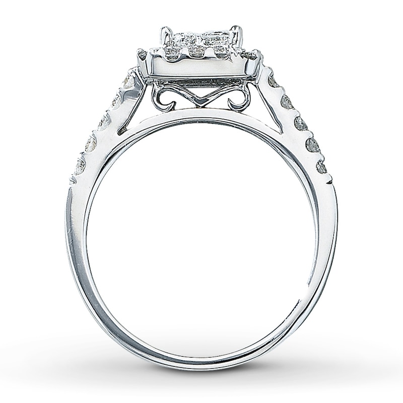 Diamond Engagement Ring 1 ct tw Diamonds 14K White Gold