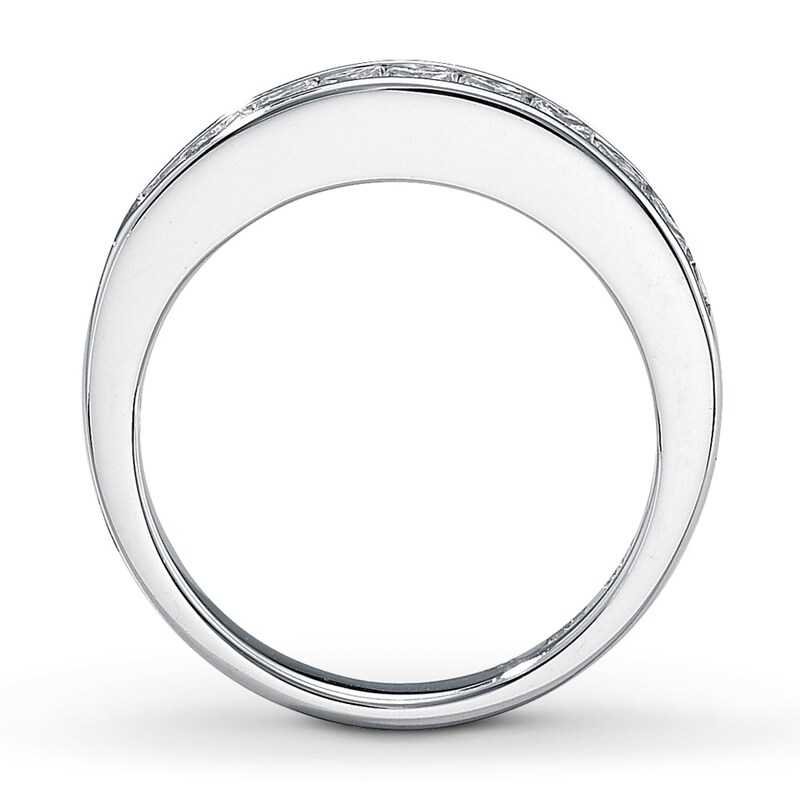 Diamond Wedding Band 7/8 ct tw Princess-cut 14K White Gold