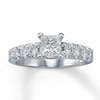 Thumbnail Image 0 of Diamond Engagement Ring 1-3/8 ct tw Princess-cut 14K White Gold