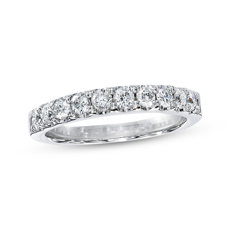 Diamond Wedding Band 1/2 ct tw Round-cut 14K White Gold