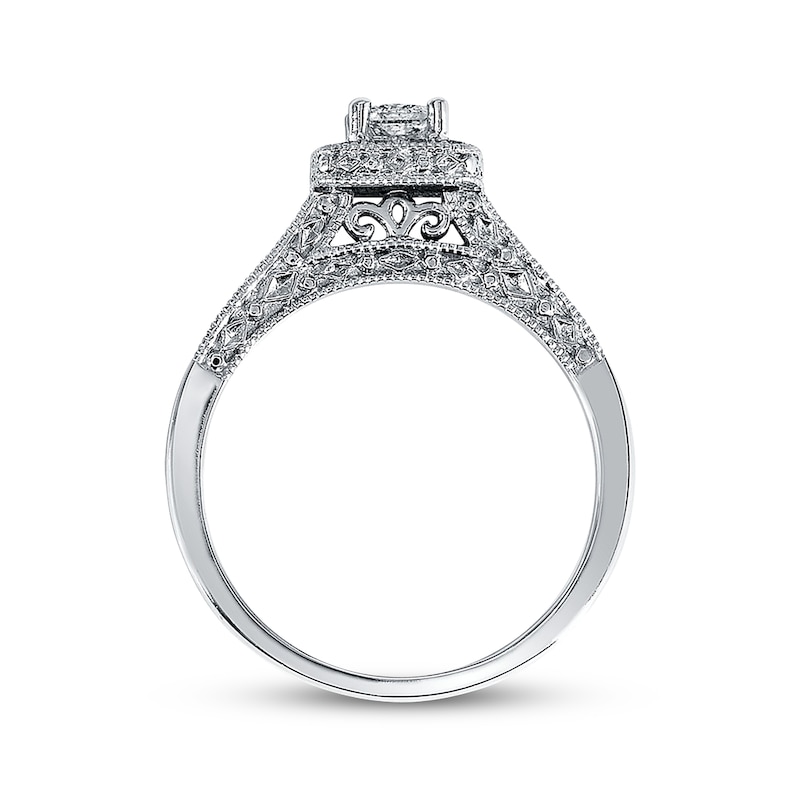 Diamond Engagement Ring 1/2 ct tw Princess-Cut 14K White Gold | Kay