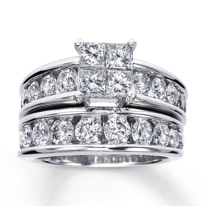 Main Image 1 of Diamond Bridal Set 3 ct tw 14K White Gold
