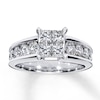 Thumbnail Image 0 of Princess-Cut Diamond Engagement Ring 1-3/4 ct tw 14K White Gold