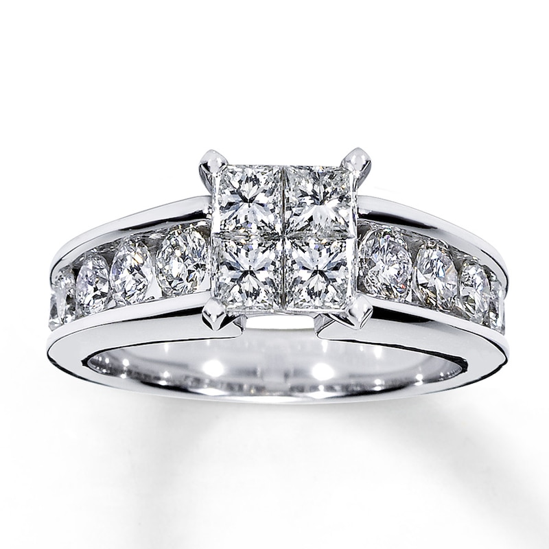 Main Image 2 of Now + Forever Princess-Cut Diamond Engagement Ring 1-3/4 ct tw 14K White Gold