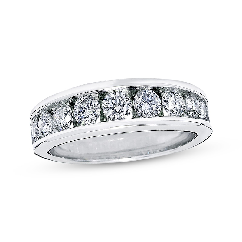Main Image 3 of Now + Forever Round-Cut Diamond Wedding Band 1-1/5 ct tw Round-cut 14K White Gold