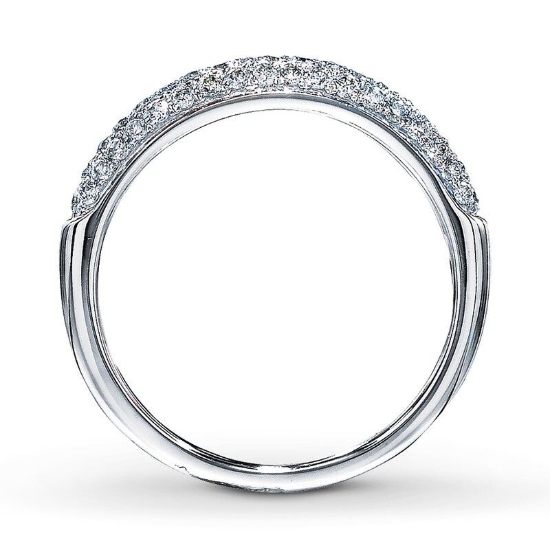 Main Image 2 of Diamond Wedding Band 3/8 ct tw Round-cut 14K White Gold