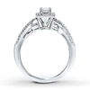 Thumbnail Image 2 of Diamond Engagement Ring 1/2 ct tw Princess-cut 14K White Gold