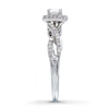 Thumbnail Image 3 of Diamond Engagement Ring 1/2 ct tw Princess-cut 14K White Gold