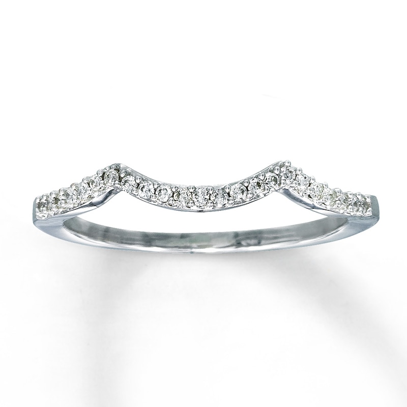 Diamond Wedding Band 1/10 ct tw Round-cut 14K White Gold