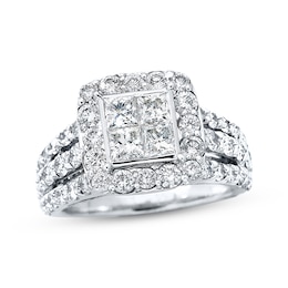 Diamond Engagement Ring 3 Carats tw 14K White Gold