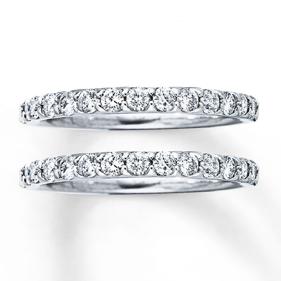 Diamond Wedding Bands 1 ct tw Round-cut 14K White Gold