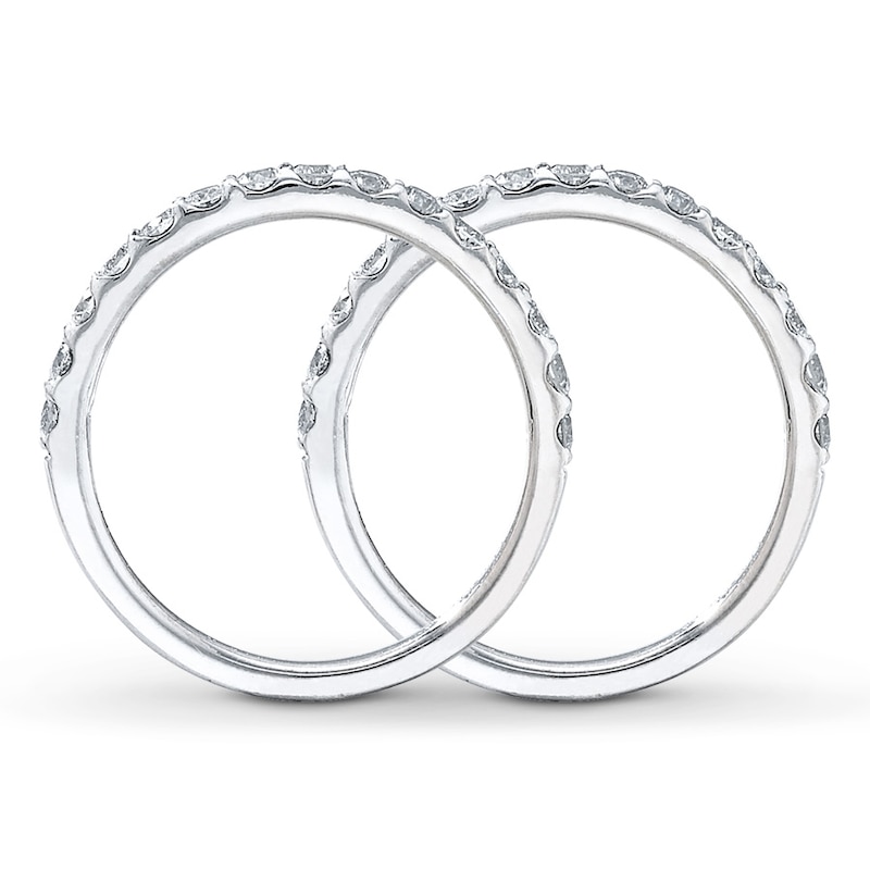 Main Image 2 of Diamond Wedding Bands 1 ct tw Round-cut 14K White Gold