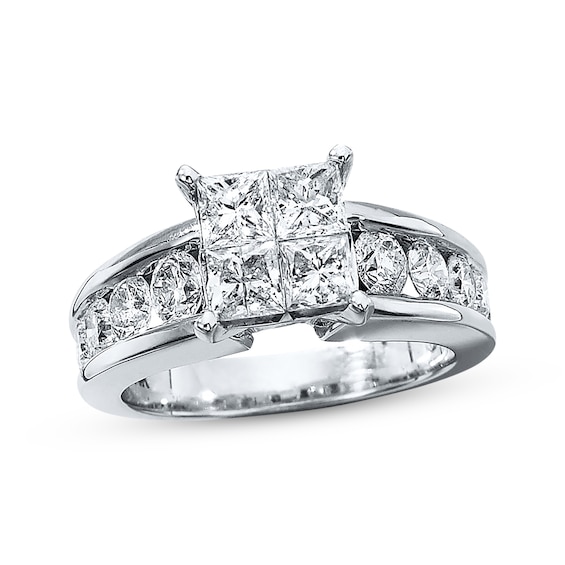 Diamond Engagement Ring 2-1/2 ct tw 14K White Gold