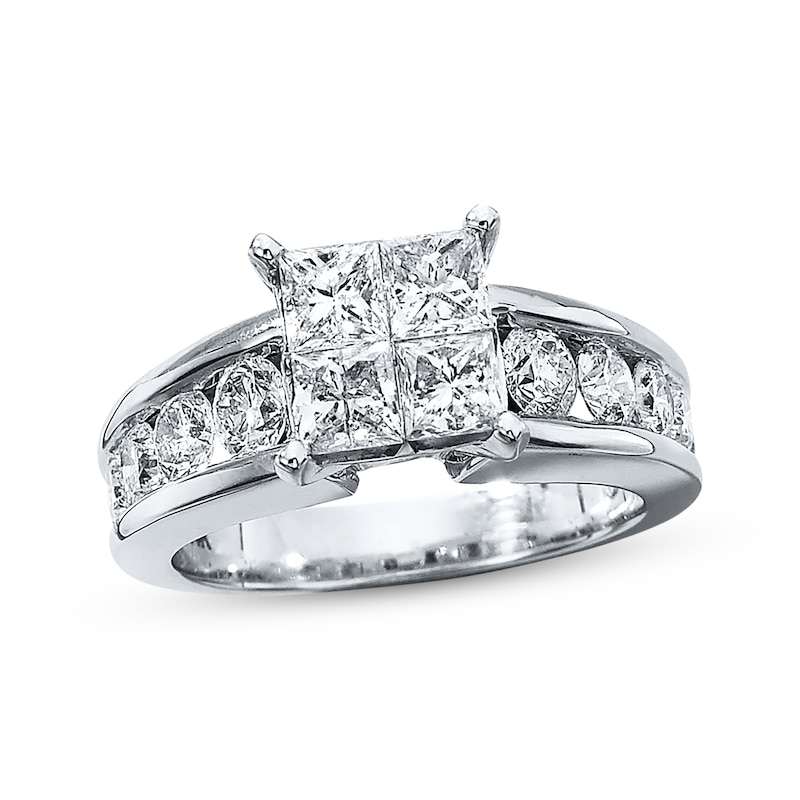 Diamond Engagement Ring 2-1/2 ct tw 14K White Gold