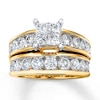 Thumbnail Image 1 of Princess-Cut Diamond Bridal Set 3 Carats tw 14K Yellow Gold