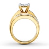 Thumbnail Image 2 of Princess-Cut Diamond Bridal Set 3 Carats tw 14K Yellow Gold