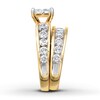 Thumbnail Image 3 of Princess-Cut Diamond Bridal Set 3 Carats tw 14K Yellow Gold