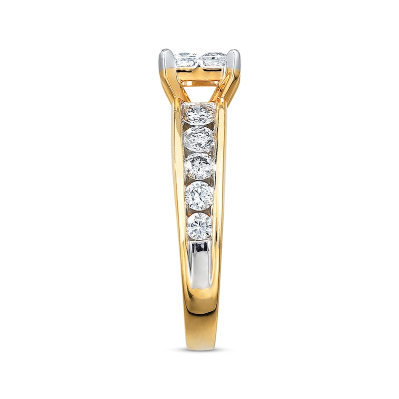 Main Image 2 of Now + Forever Princess-Cut Diamond Engagement Ring 1-3/4 carats tw 14K Yellow Gold