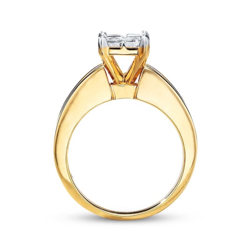 Main Image 3 of Now + Forever Princess-Cut Diamond Engagement Ring 1-3/4 carats tw 14K Yellow Gold