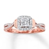 Thumbnail Image 0 of Diamond Engagement Ring 3/4 ct tw Princess-cut 14K Two-Tone Gold