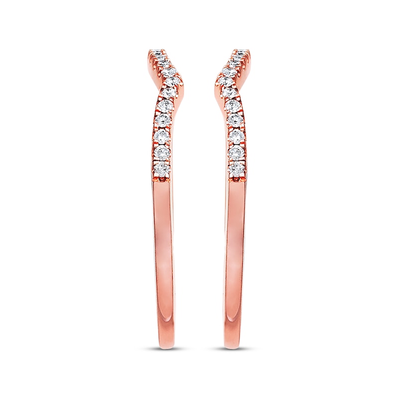 Main Image 2 of Diamond Wedding Bands 1/4 ct tw Round-cut 14K Rose Gold