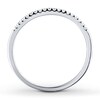 Thumbnail Image 1 of Diamond Wedding Band 1/10 ct tw Round-cut 10K White Gold