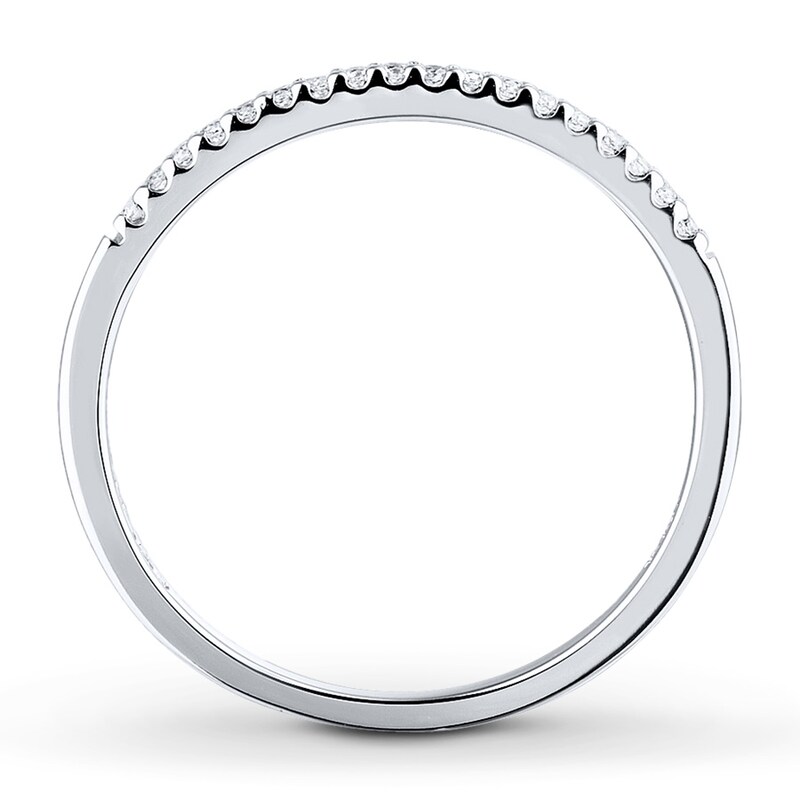 Main Image 2 of Diamond Wedding Band 1/10 ct tw Round-cut 10K White Gold