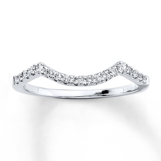 Diamond Wedding Band 1/8 ct tw Round-cut 14K White Gold